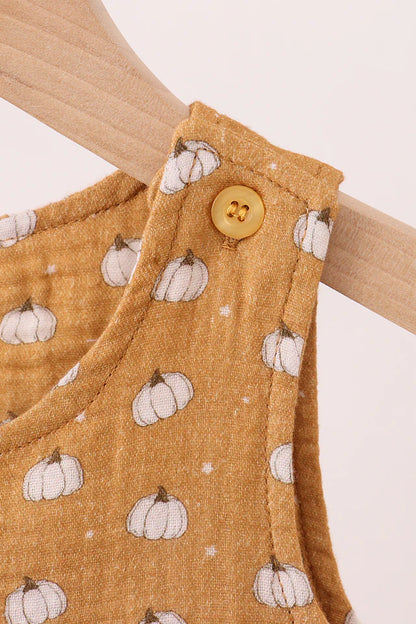 Pumpkin Muslin Romper