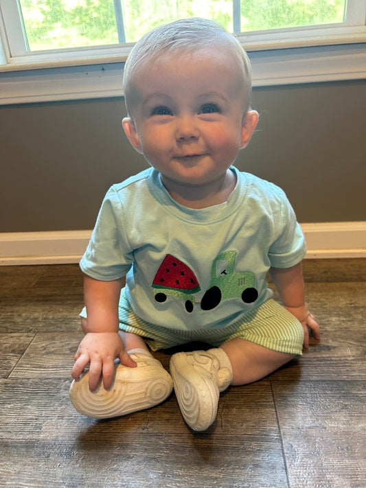 Watermelon Crawl Boys Shorts Set