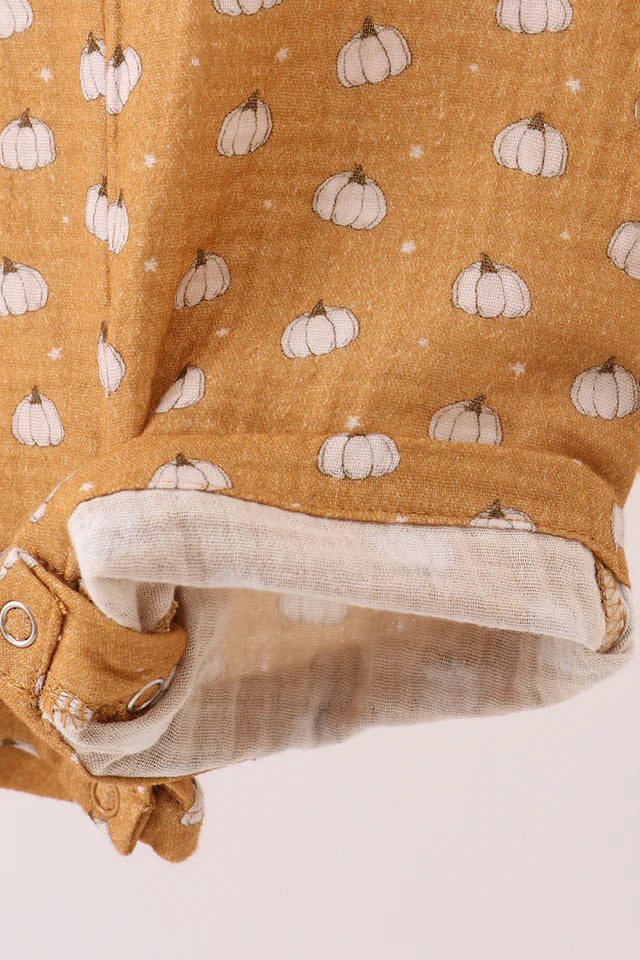 Pumpkin Muslin Romper
