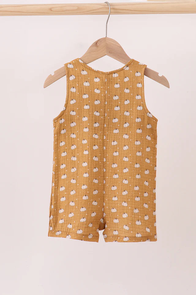 Pumpkin Muslin Romper