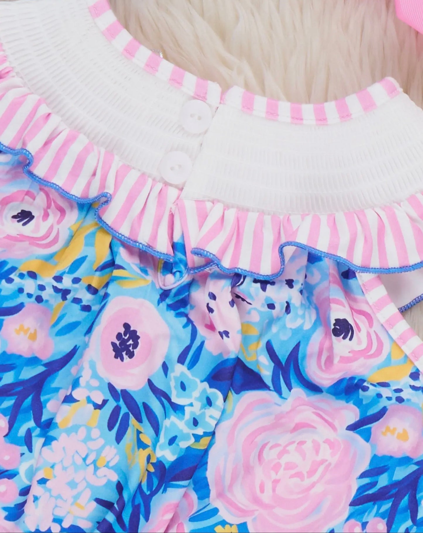 I Love Mama Smocked Dress