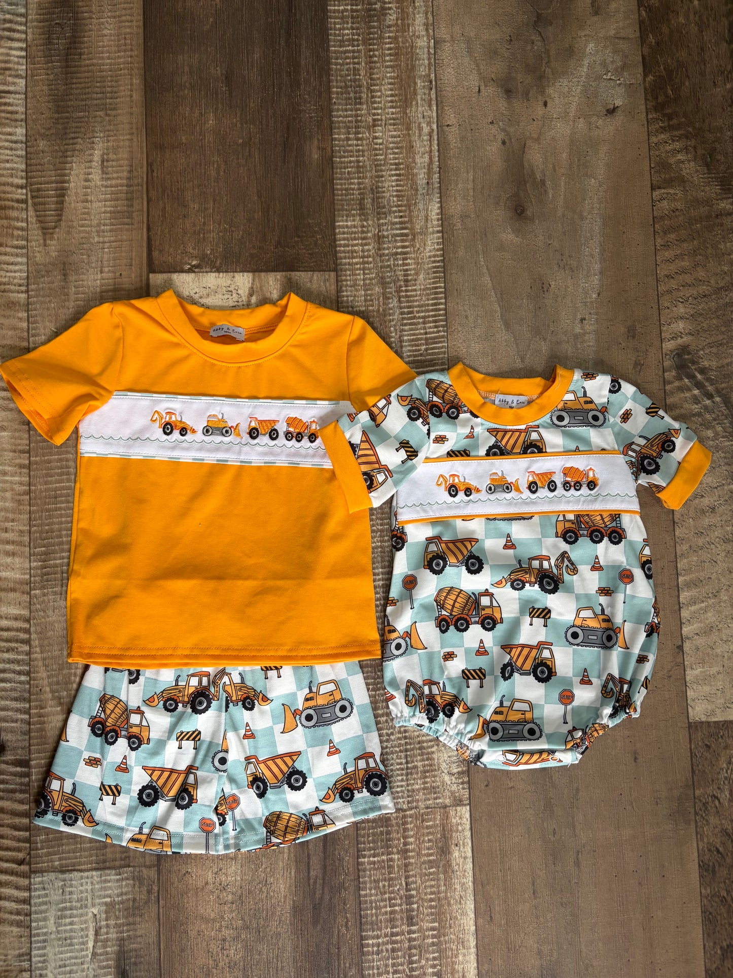 Construction Crew Embroidered Set