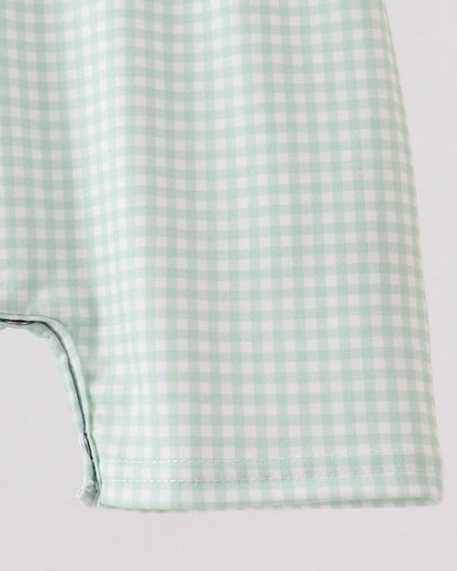 Sage Pumpkin Embroidered Overalls