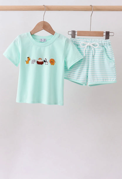 Noah’s Ark French Knot Boys Set