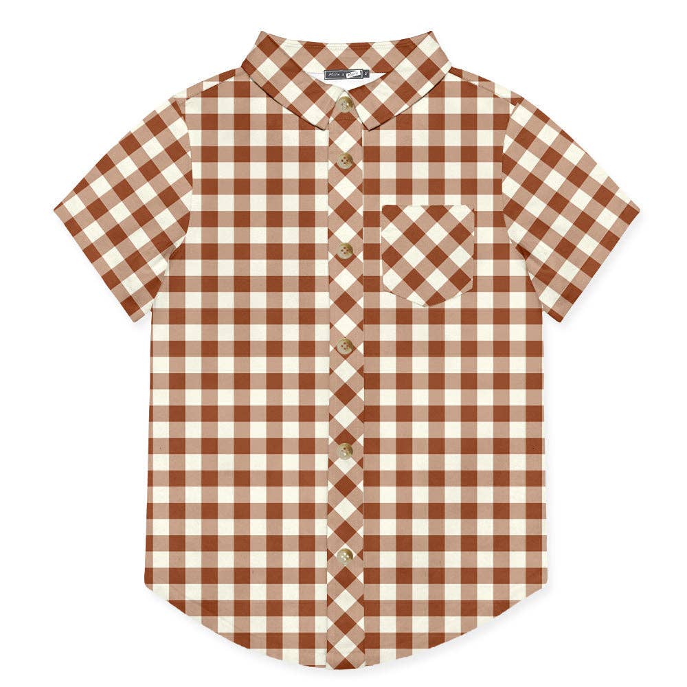 Caramel Check Short Sleeve Polo