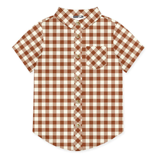 Caramel Check Short Sleeve Polo