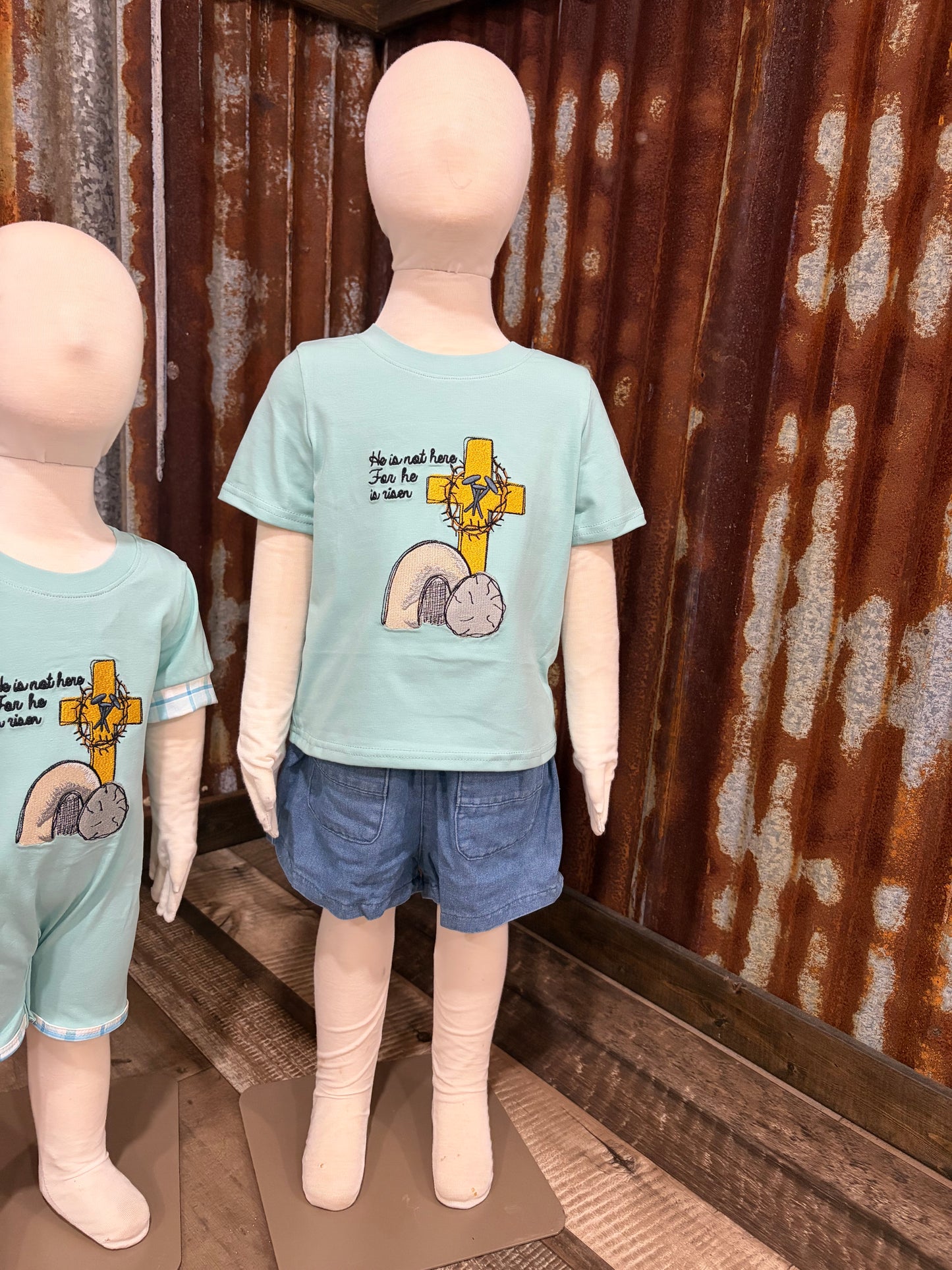 He is Risen Applique T-Shirt