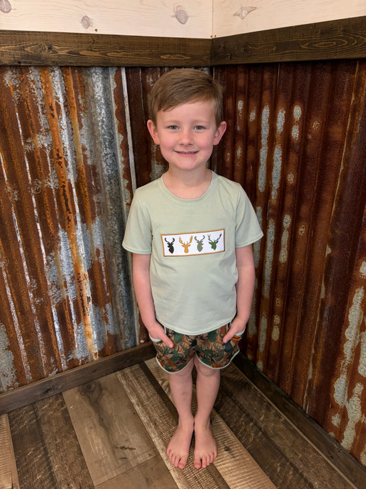 Antler Embroidered Set