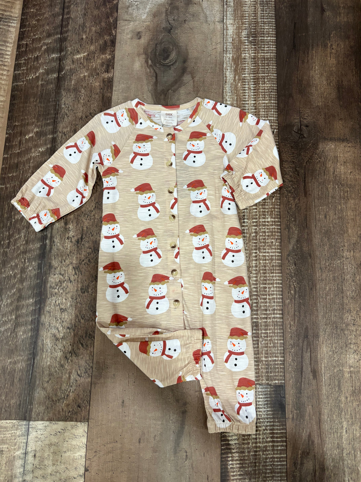 Snowman Long Sleeve Romper