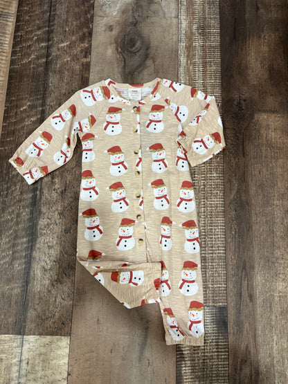 Snowman Long Sleeve Romper