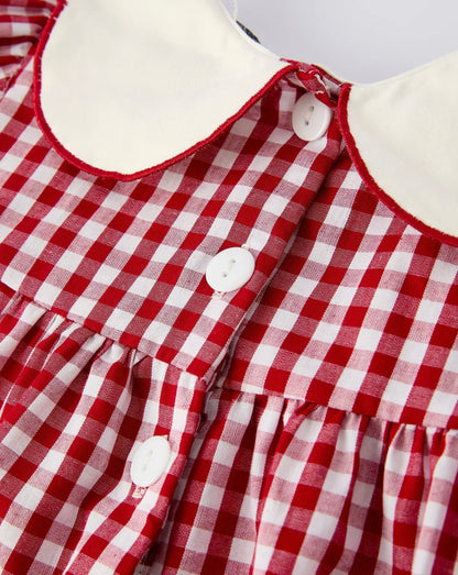 Red Gingham Christmas Tree Dress
