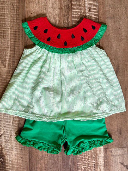 Watermelon Crawl Ruffle Set