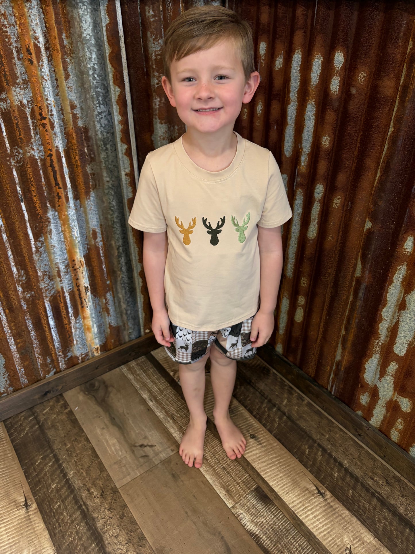 Antler Patchwork Embroidered Set