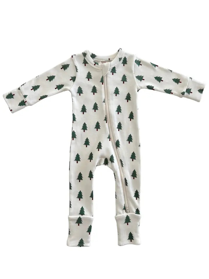 Christmas Tree Zip Romper