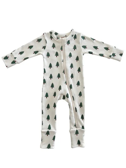 Christmas Tree Zip Romper