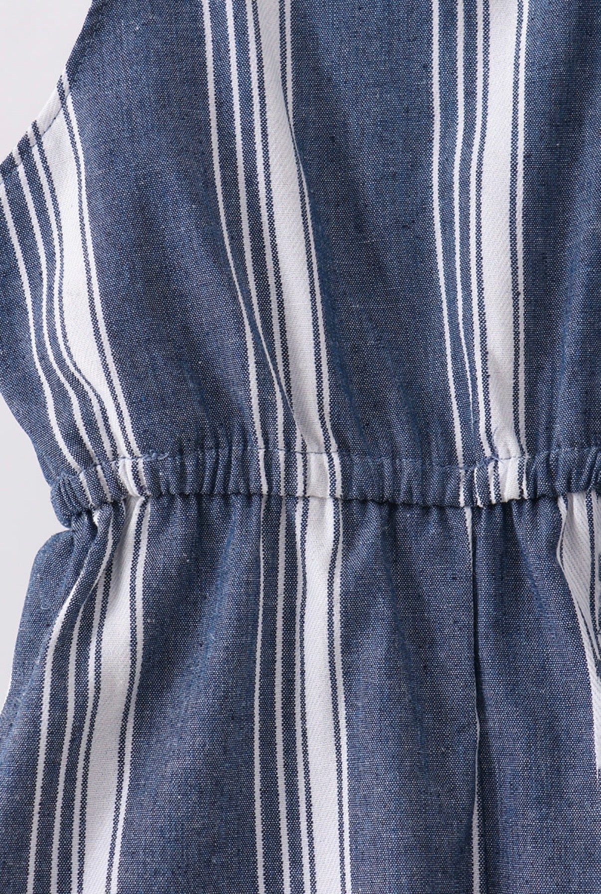 Striped Navy Linen Romper