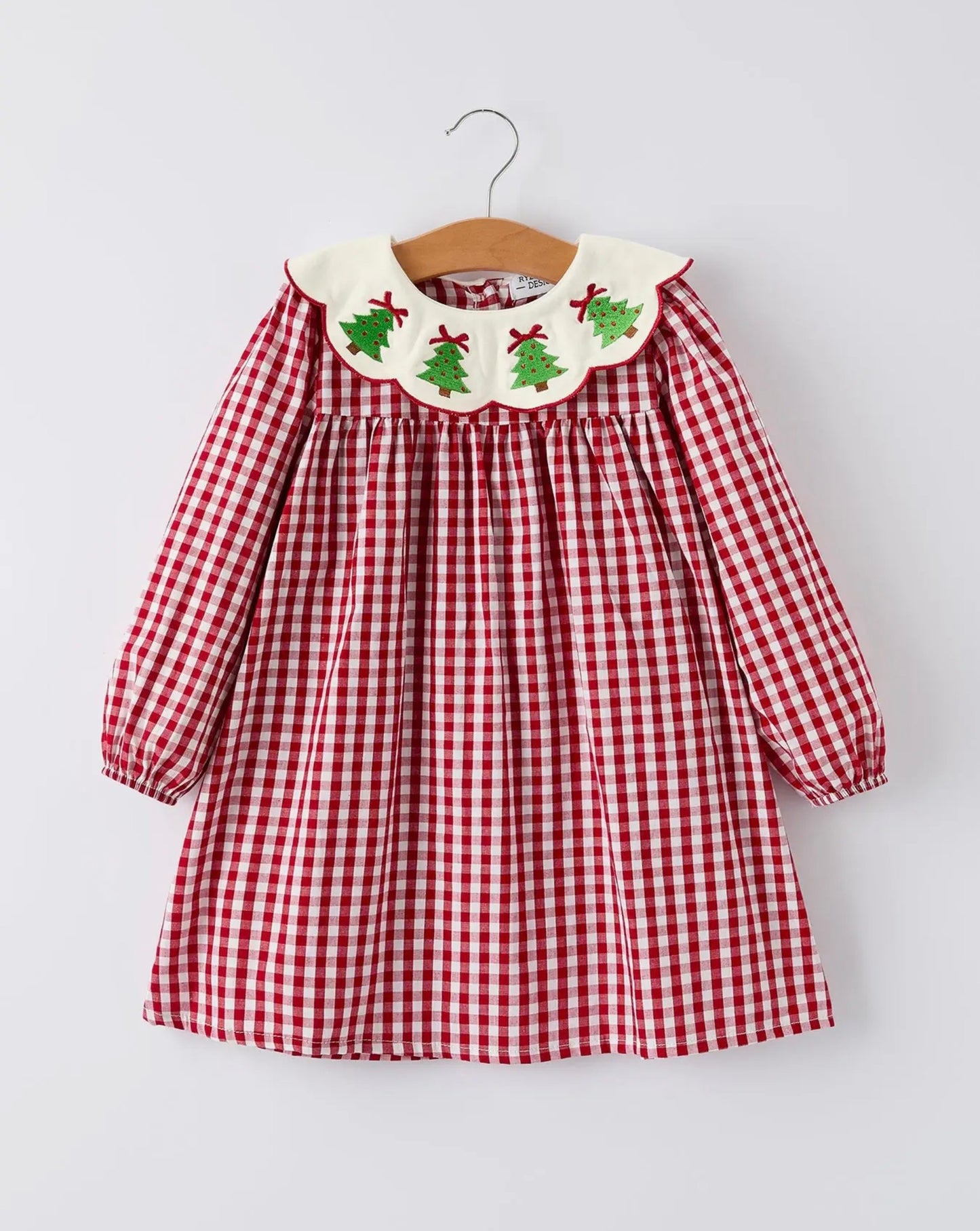 Red Gingham Christmas Tree Dress