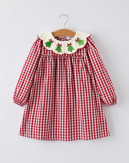 Red Gingham Christmas Tree Dress