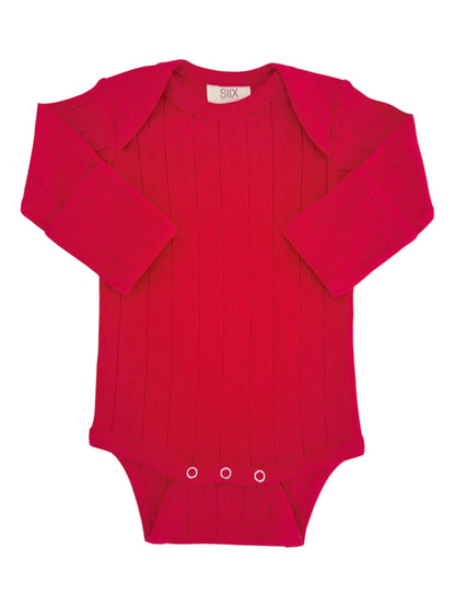 Christmas Red Long Sleeve Bodysuit