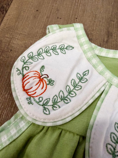 Sage Pumpkin Embroidered Bubble