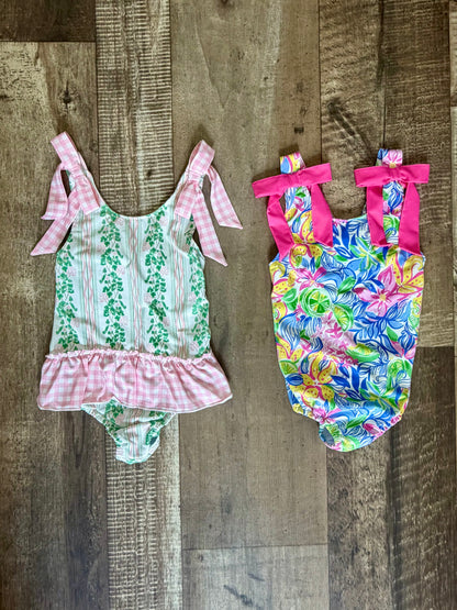 Neon Summer One-Piece Swimsuit