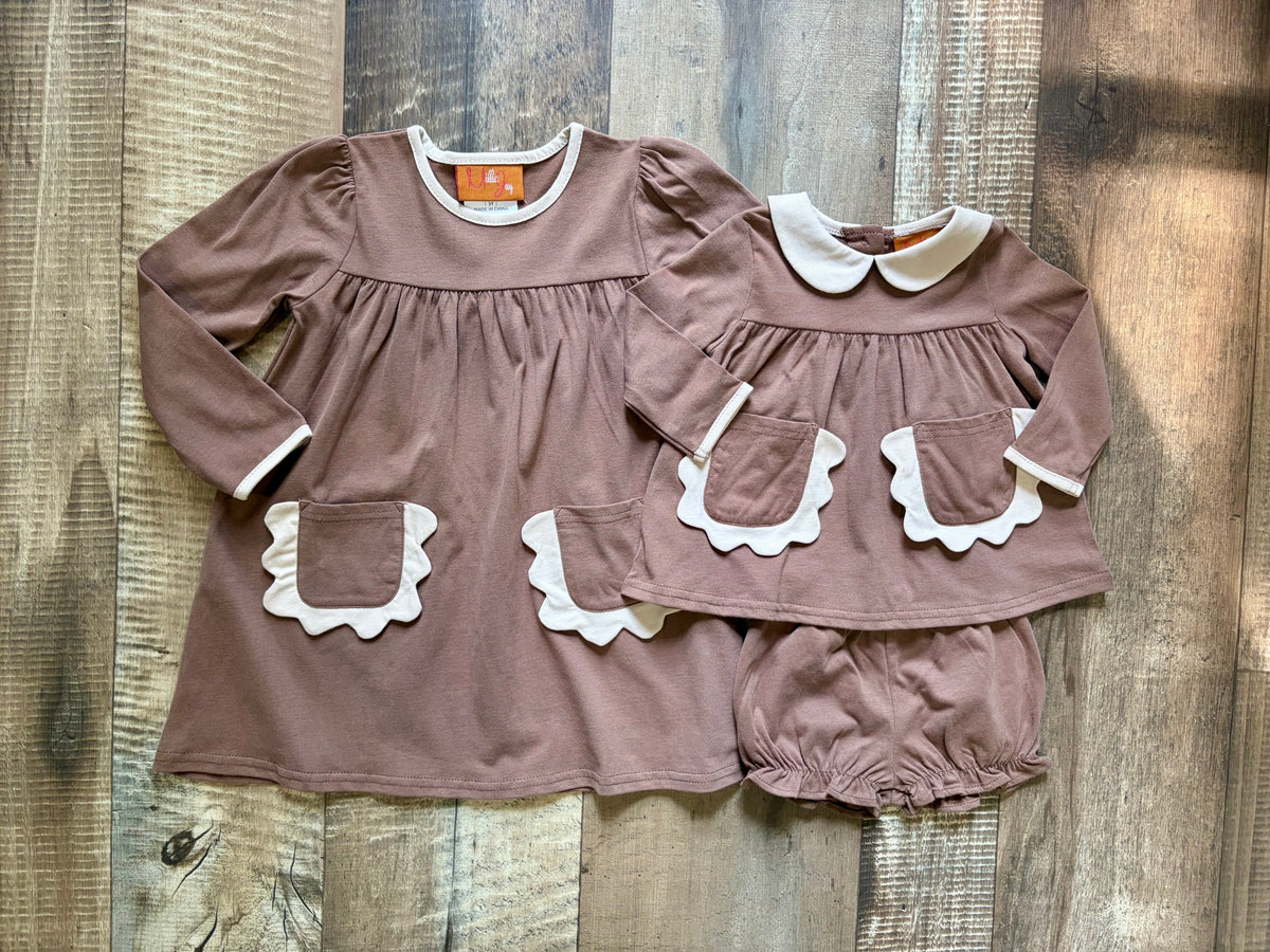 Little Darling Brown Bloomer Set