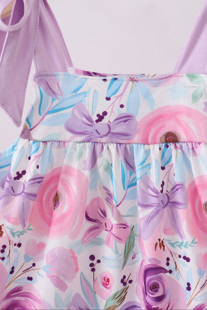 Blooms & Bows Purple Dress