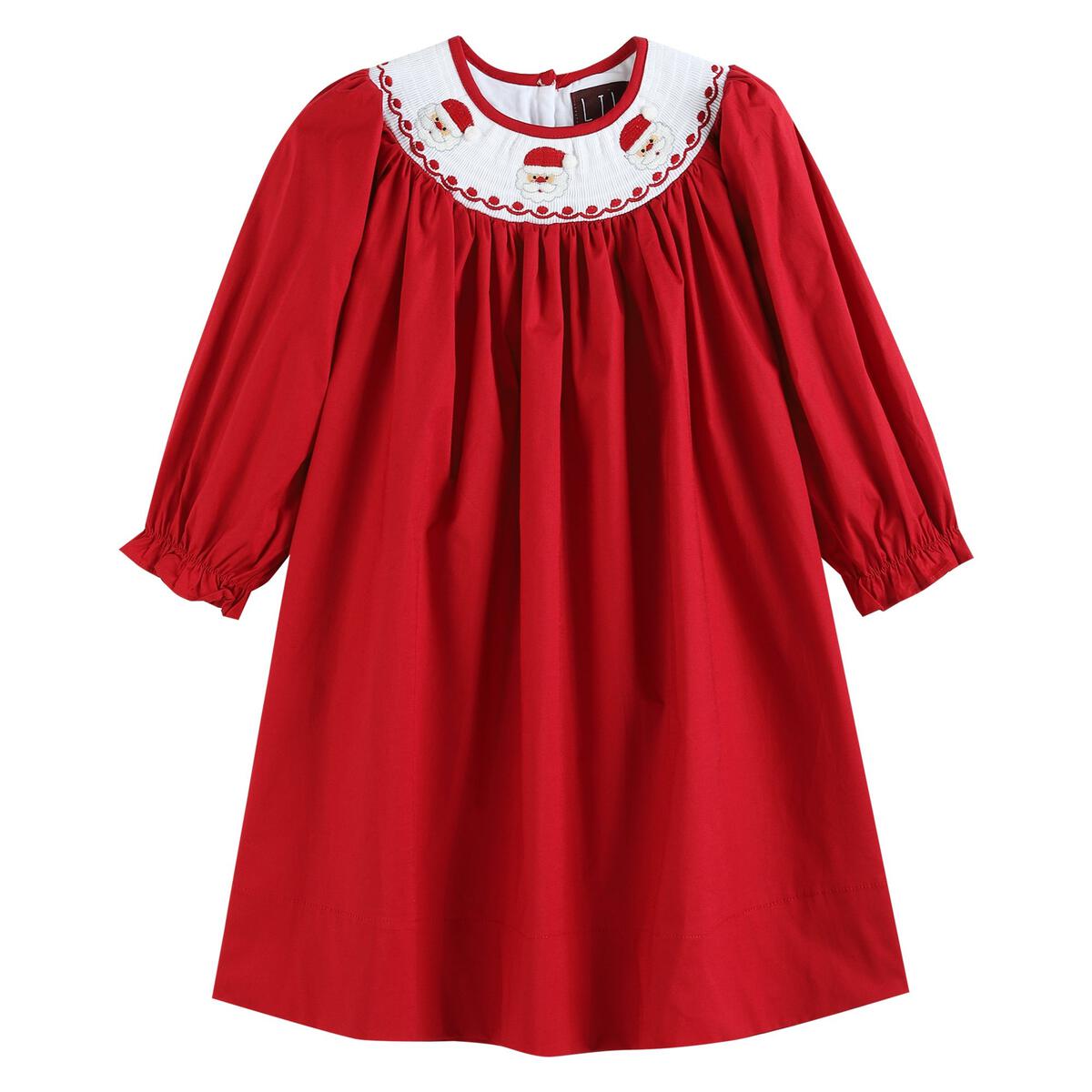 Santa Clause Smocked Dress