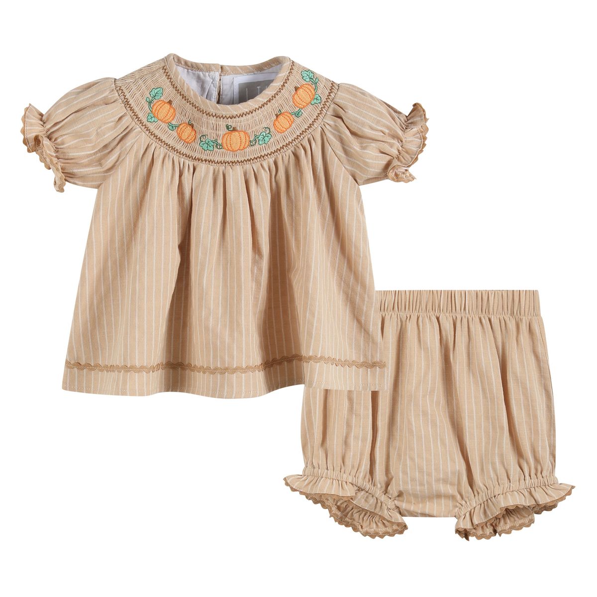 Pumpkin Pinstripes Bloomer Set