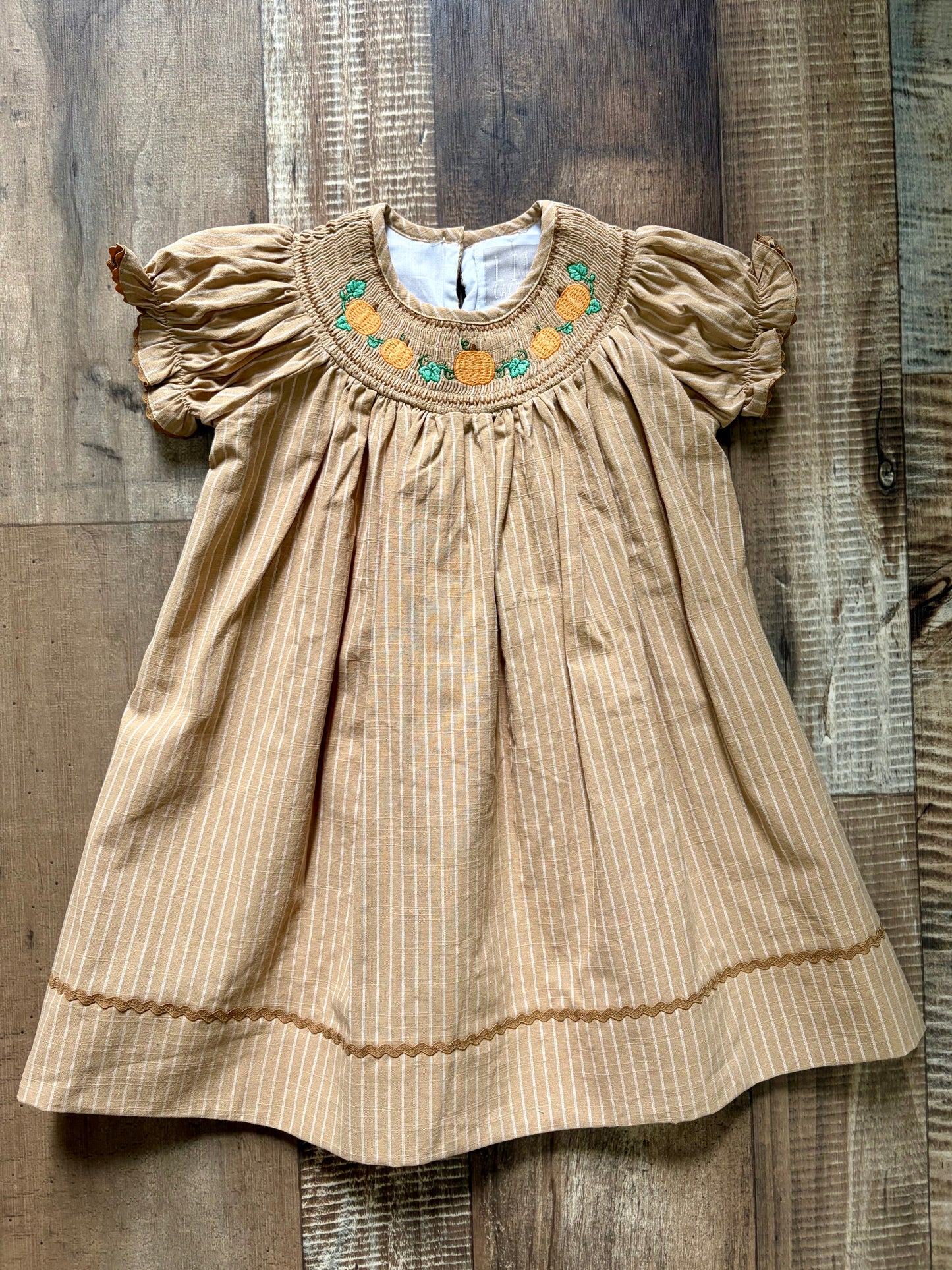 Pumpkin Pinstripes Dress