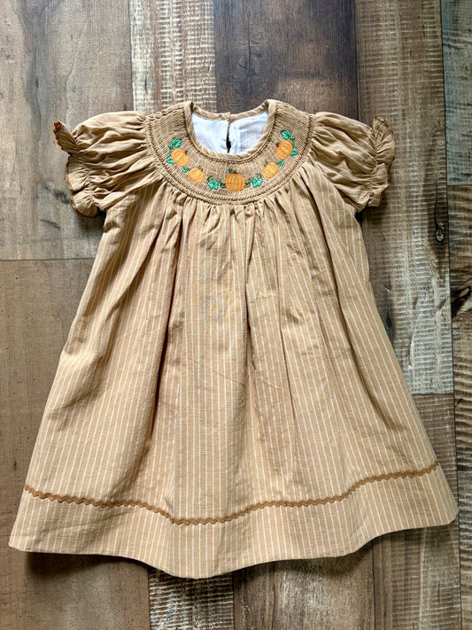 Pumpkin Pinstripes Dress