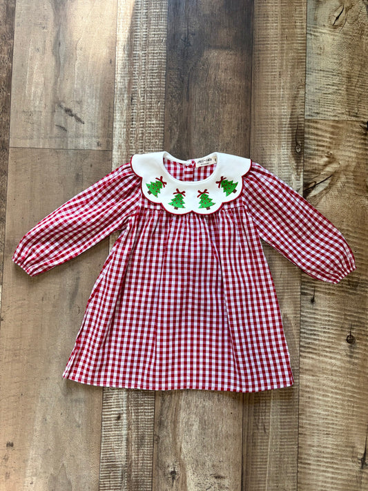 Red Gingham Christmas Tree Dress