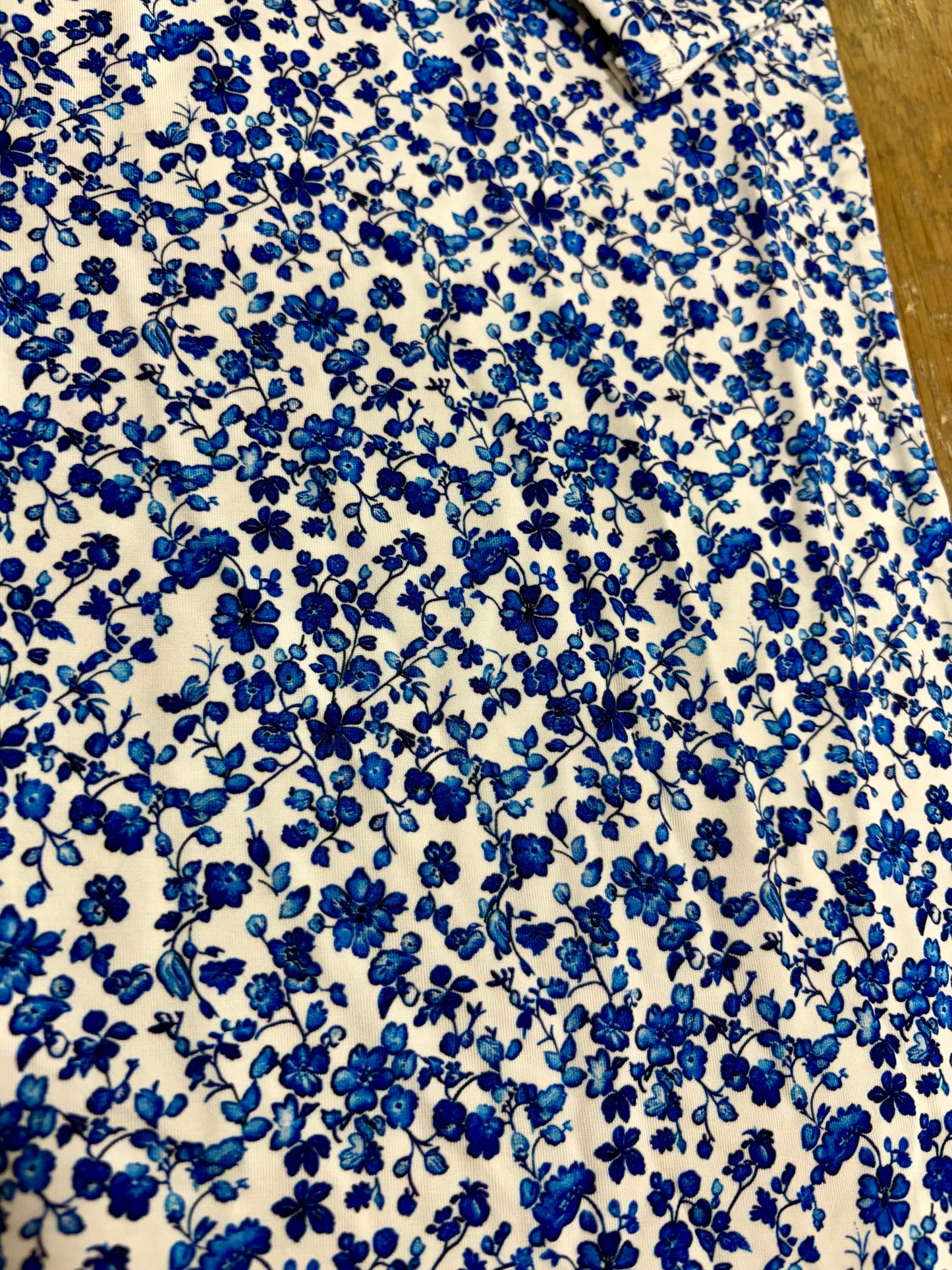 Blue Floral Bamboo Pajamas