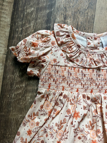 Fall Floral Smocked Bloomer Set
