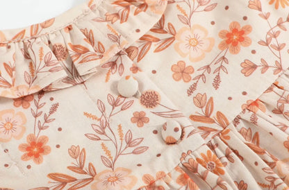 Fall Floral Smocked Bloomer Set