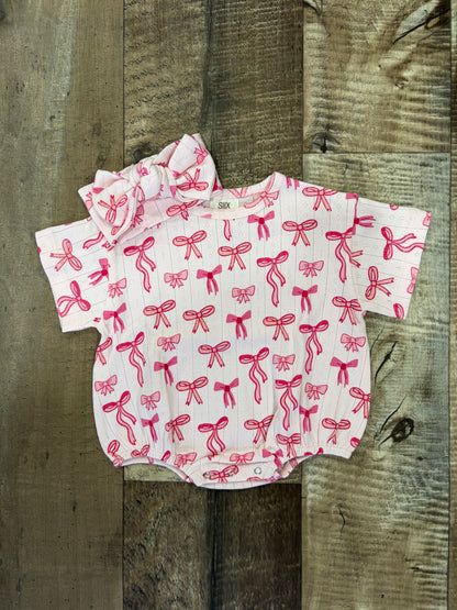 Tickled Pink Headband Bow
