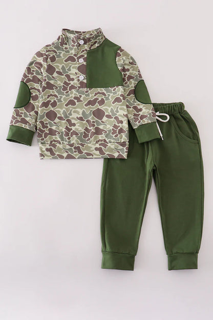 Green Camo Sweatshirt Set