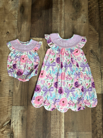 Mama's Girl Smocked Bubble