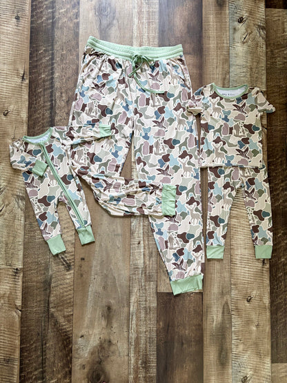Duck Camo Bamboo Pajamas (matching)