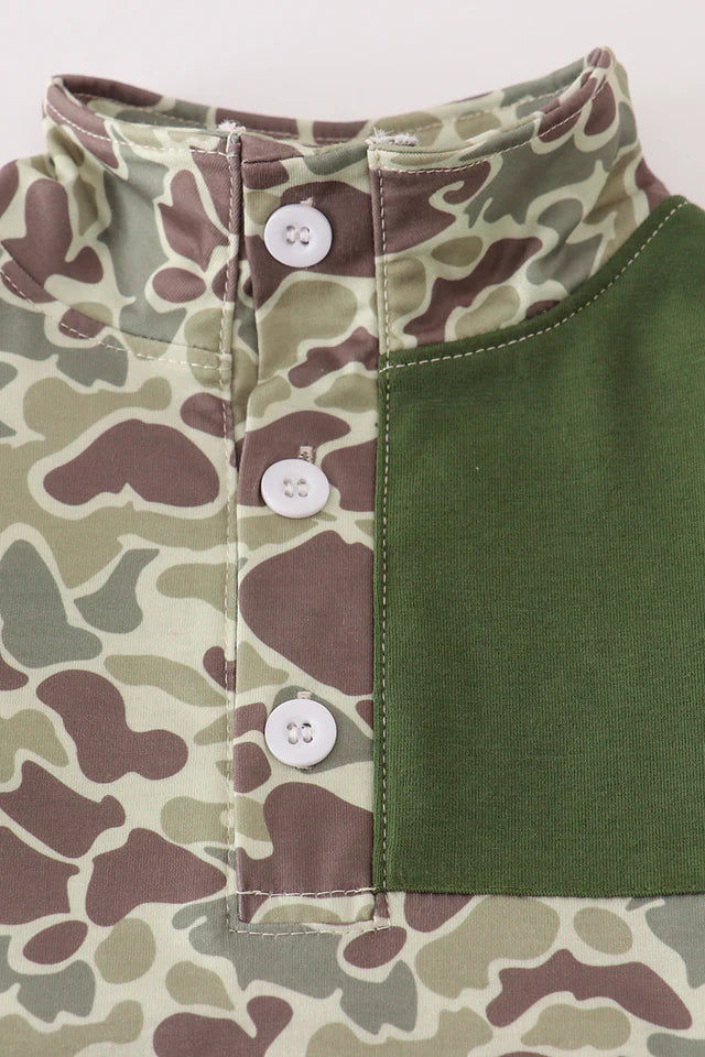 Green Camo Sweatshirt Set