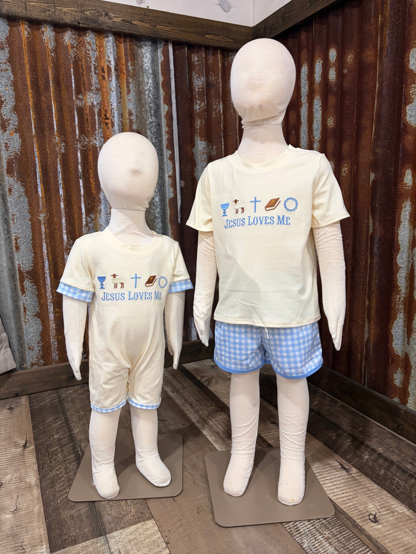 Jesus Loves Me Embroidered Set