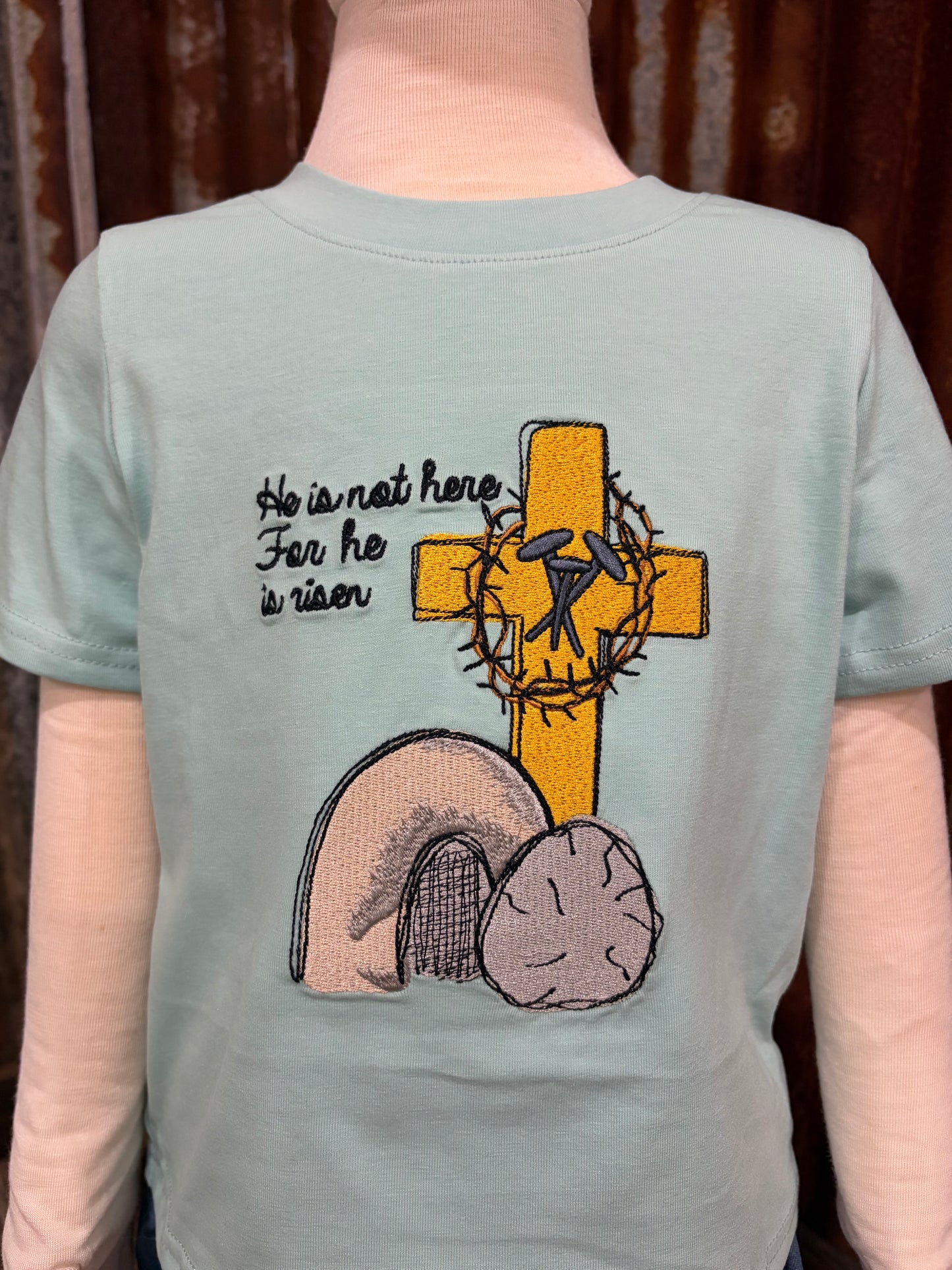 He is Risen Applique T-Shirt