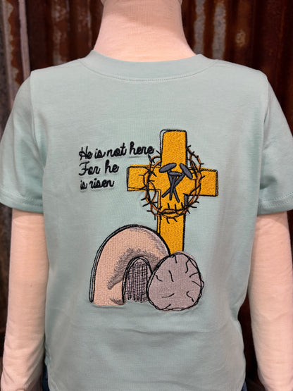 He is Risen Applique T-Shirt