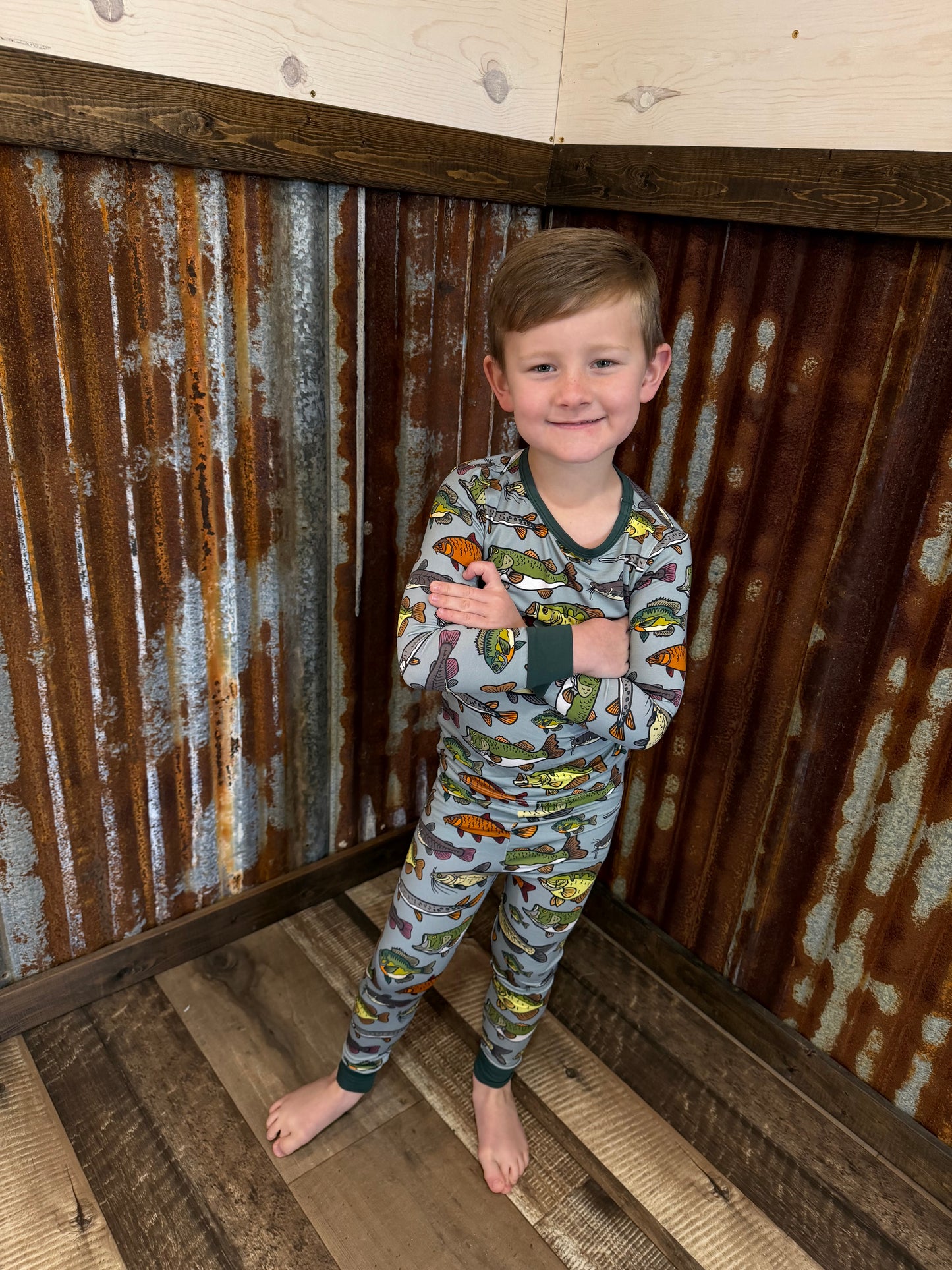 Freshwater Fishies Bamboo Pajamas