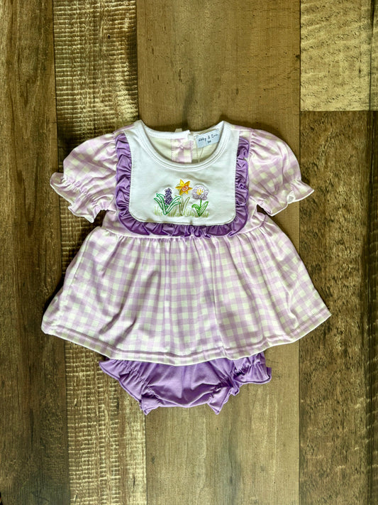 Lovely Lavender Bloomer Set