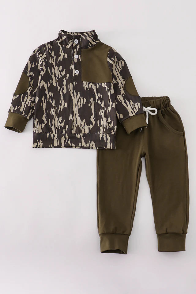 Bottomland Camo Sweatshirt Set