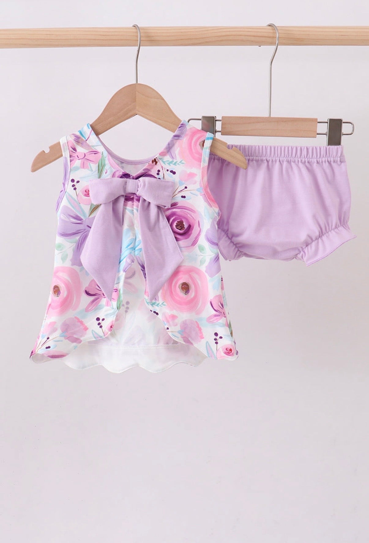 Blooms & Bows Purple Bloomer Set
