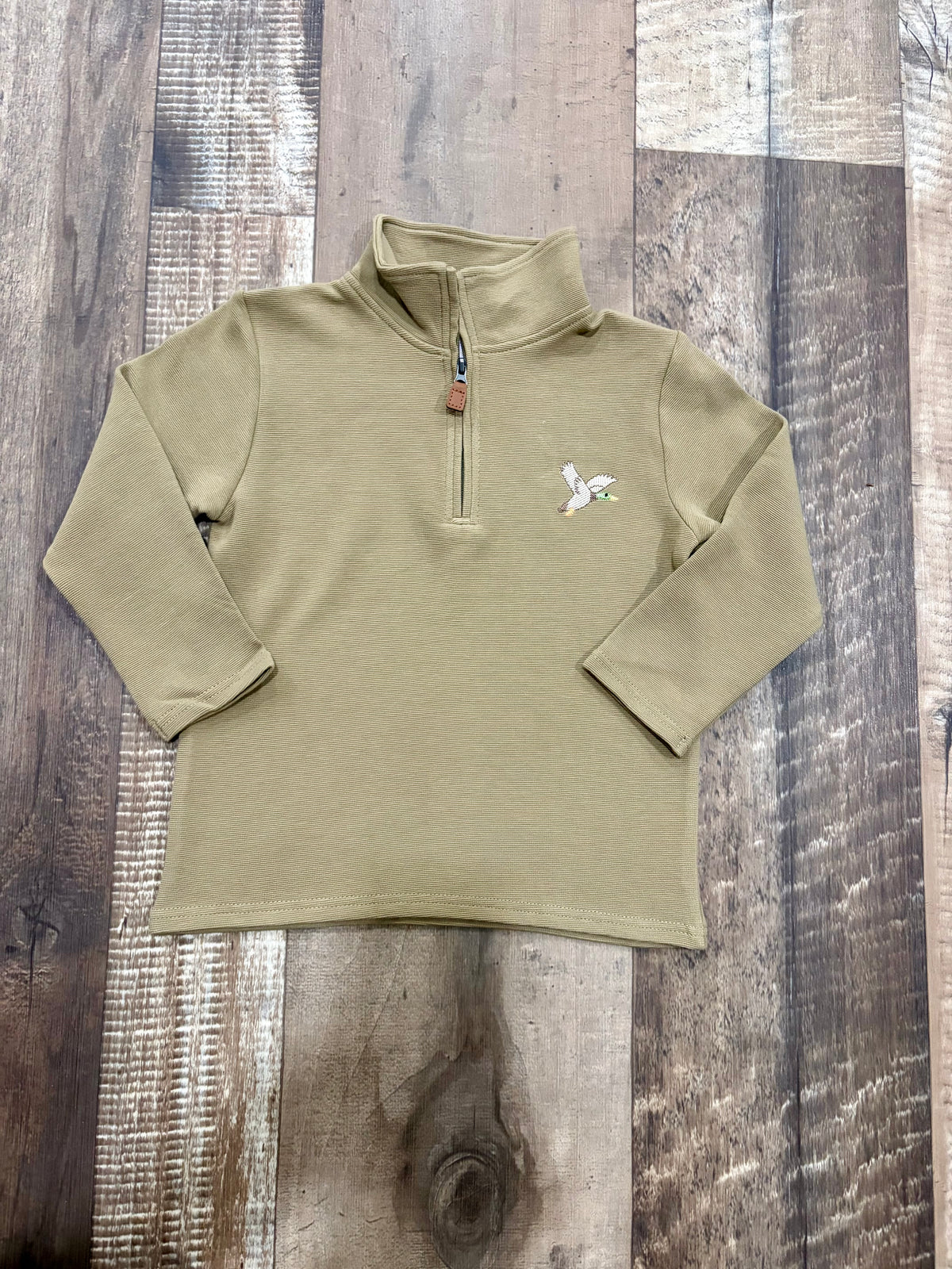 Tan Mallard 1/4 Zip Pullover