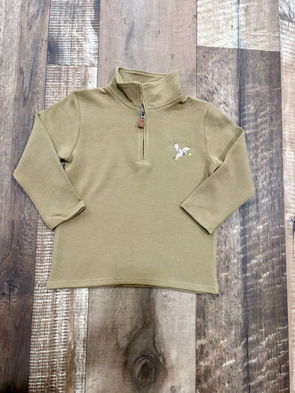Tan Mallard 1/4 Zip Pullover