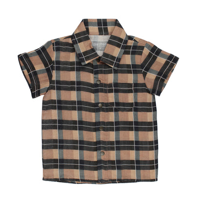 Driftwood Muslin Short Sleeve Polo